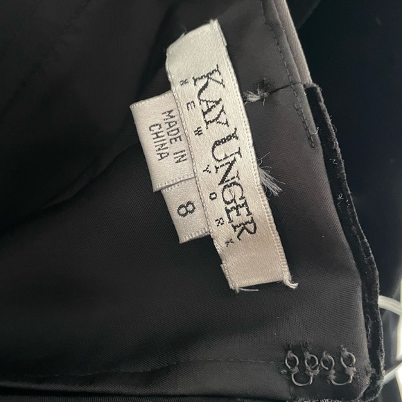 Vintage Kay Unger Dress Black Velvet Embroidered Beading Appliqué Rose Costume - Picture 3 of 4